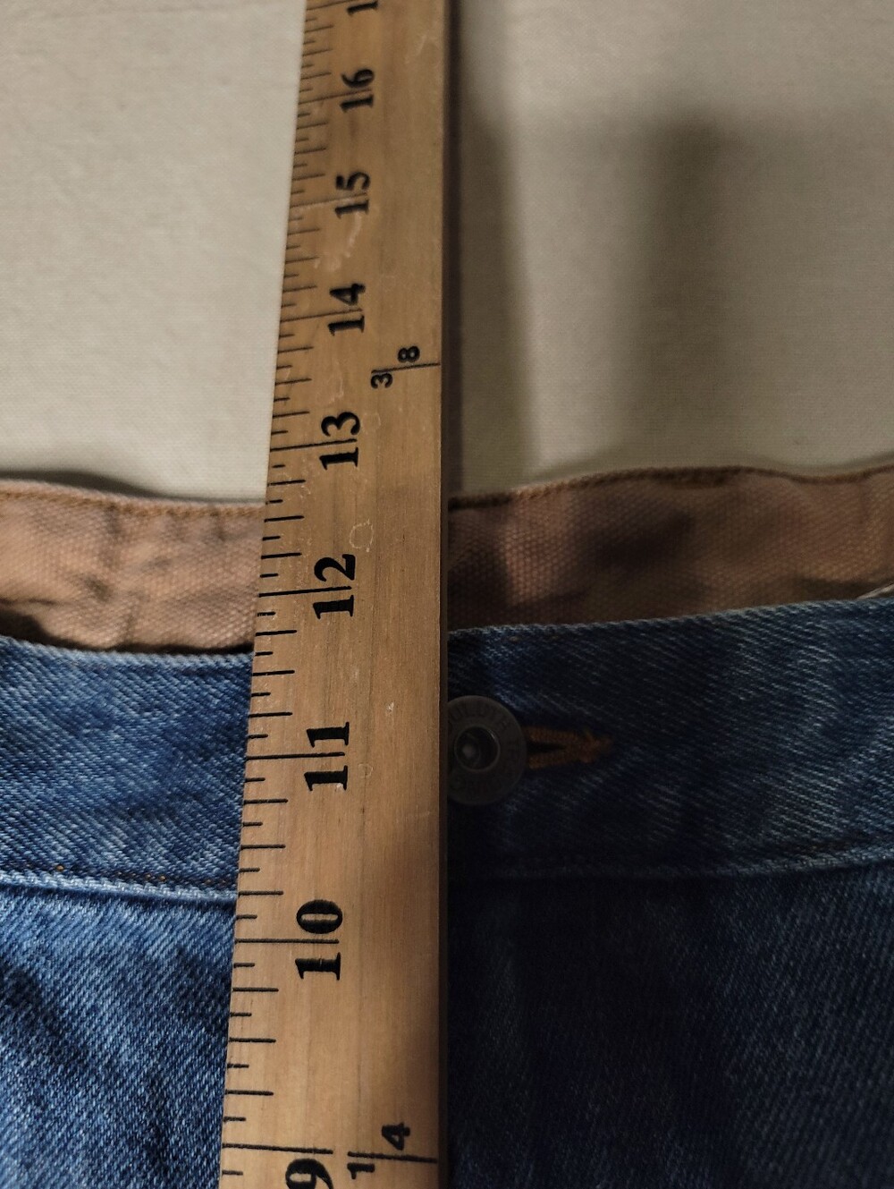 Duluth Trading Co Denim Jeans Mens 42x30 Blue Heavyweight Utility Workwear - Picture 5 of 15